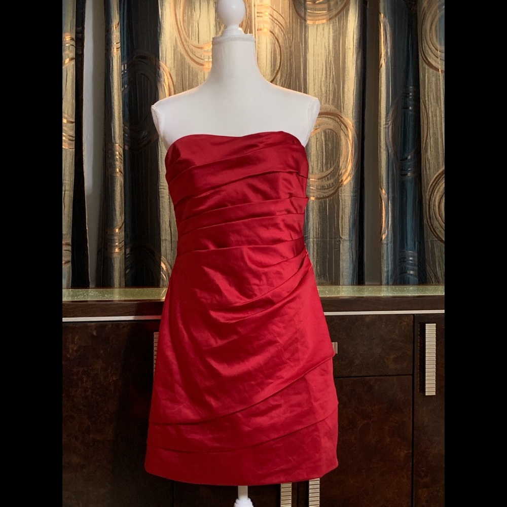 David Bridal Cocktail Strapless Dress
